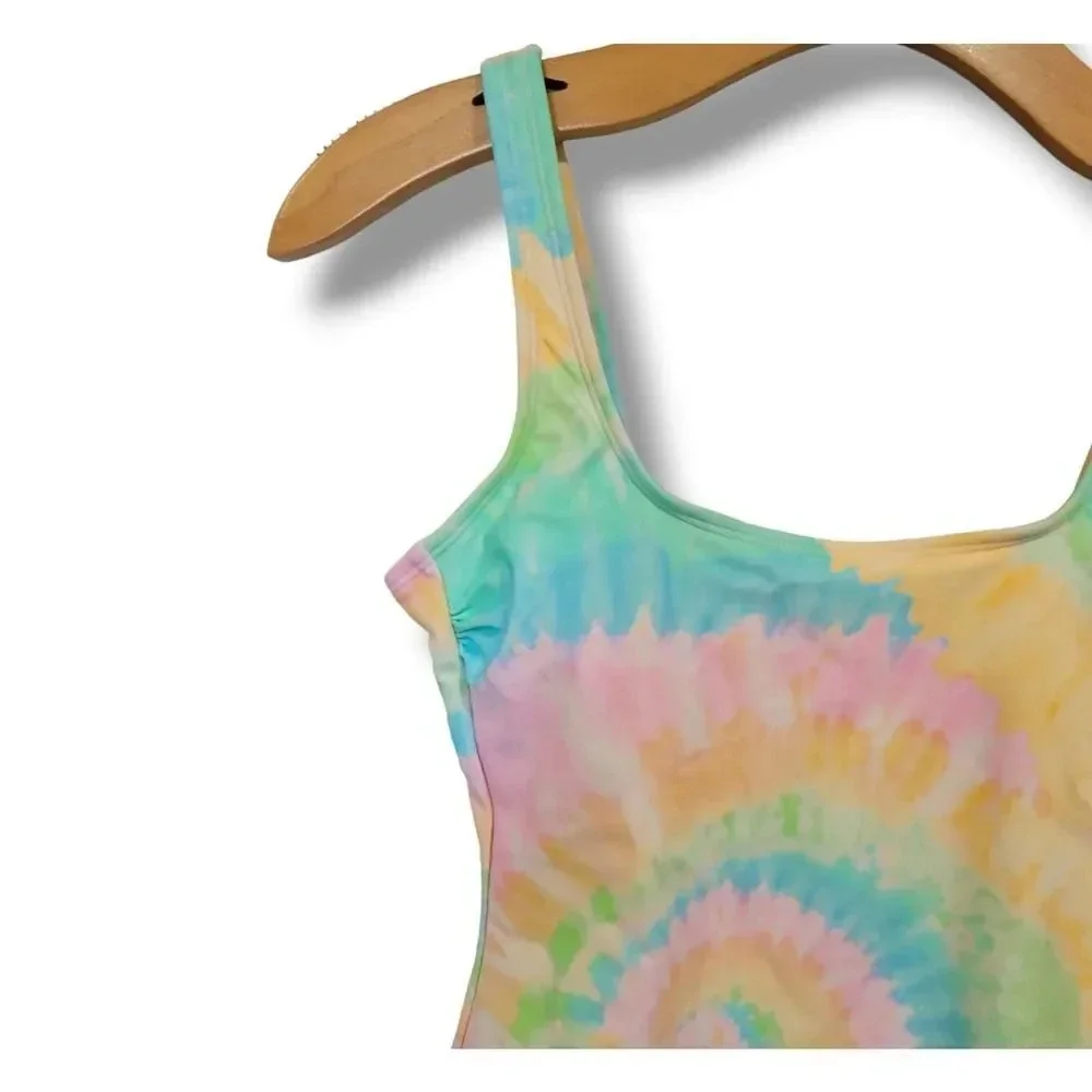 Stoney Clover Lane X for Target Women's rainbow tie dye one piece swimsuit - xs - Picture 3 of 11